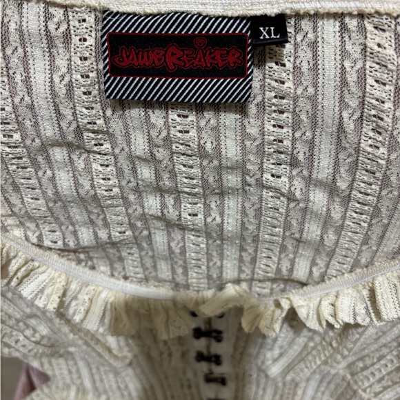 XL Lacy Ruffled Corset Style Blouse - Picture 3 of 3